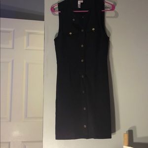 Francesca’s black Booton down dress